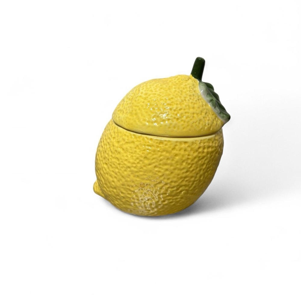 Lemon Shaped Ceramic Container - Picture 2 of 8